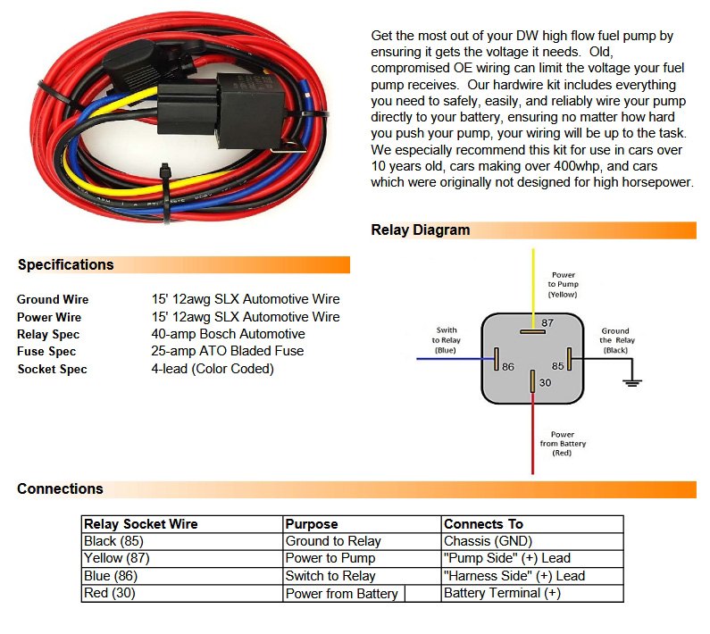 Fuel Pump Hardwire Kit
