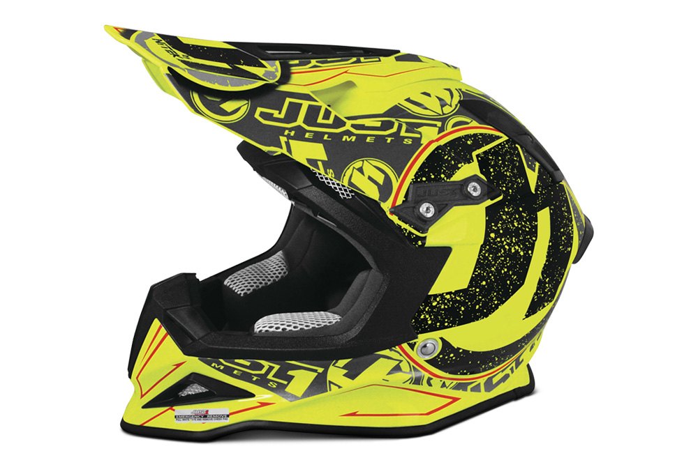 Just1 J32 Raptor Helmet Yellow M 908439 MX Motocross ATV UTV Offroad 