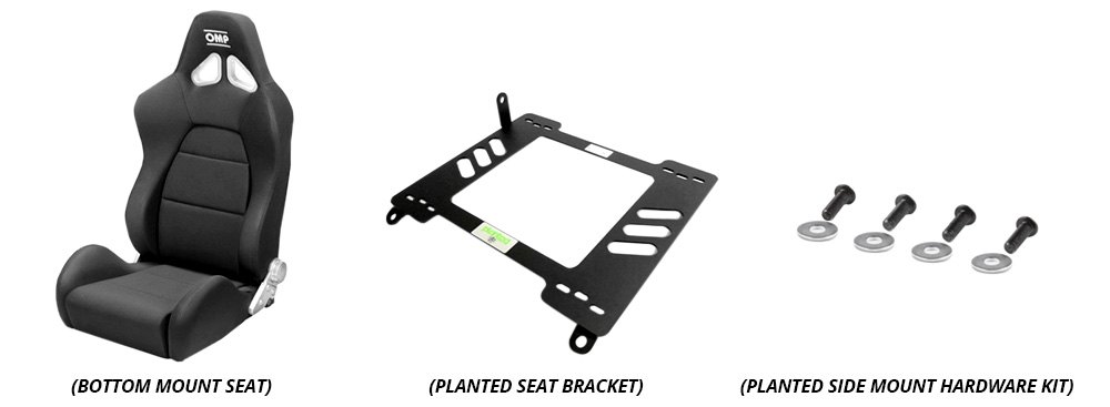 Planted Brackets - Bottom Mount Seats without Sliders