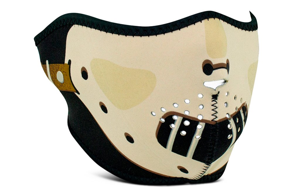 Zan Headgear Midnight Skull Adult/Unisex Half Mask Neoprene One size WNFM417H 