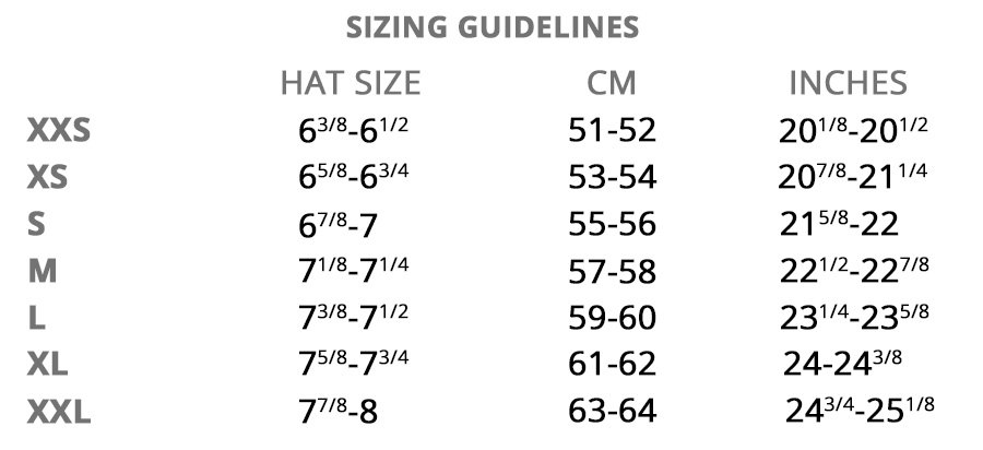 Zox­­­­®­­ - Size Chart